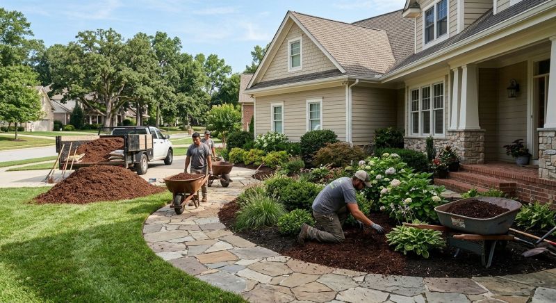 Brown Mulch Installation in Honolulu, HI